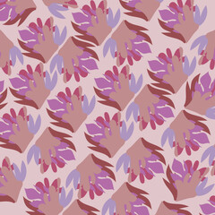 ABSTRACT BOTANICAL FLORAL PATTERN SEAMLESS, RETRO FLORAL WALLPAPER ILLUSTRATOR TEMPLATE