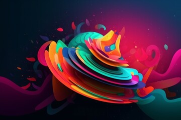 cinco de mayo background futuristic and colorful abstract background created with Generative AI technology