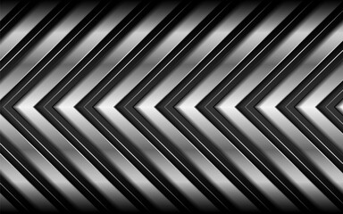 Abstract black and silver arrows. modern technology innovation concept background
