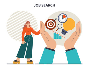 Job search. Recruitment and personnel management concept.