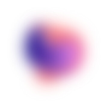 Colorful Liquid Circle Gradient, Soft Neon Light Mesh Blend With Blur Effect. Transparent Background