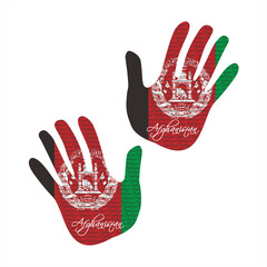 afghanistan flag hand vector