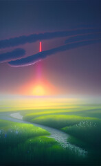 sunrise over the mountains