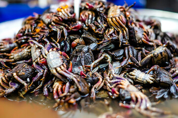 Pickled Crab is used for adding in Papaya Salad, a local dish in the Northeast of Thailand.