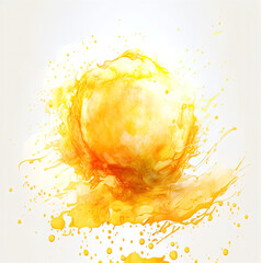 Orange Watercolor Splash - Post-processed Generative AI