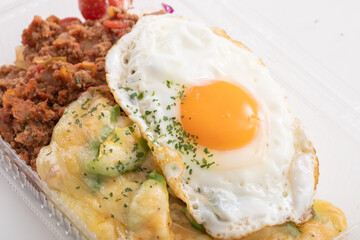 fried egg with bacon　目玉焼き