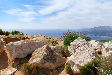 Cliffs of Cassis in the French Riviera coast