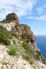 Fototapeta na wymiar Cliffs of Cassis in the French Riviera coast