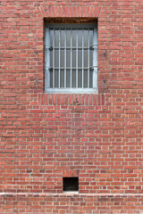 Fototapeta na wymiar brick construction and old windows
