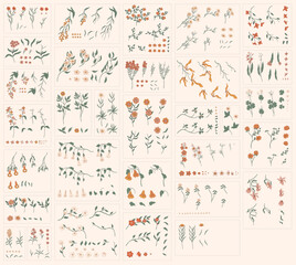 Flower Boho Vintage Leaf Botanical Garden