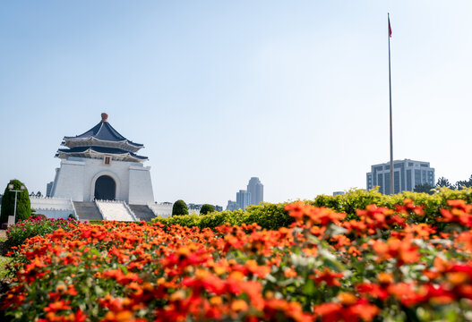 The main gate of National Chiang Kai-shek (CKS) Memorial Hall, the landmark for tourist attraction in Taiwan.
