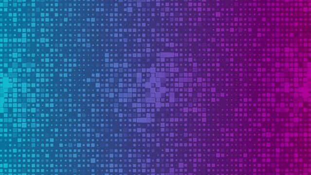 Blue violet small square dots abstract geometric background. Seamless looping motion design. Video animation Ultra HD 4K 3840x2160