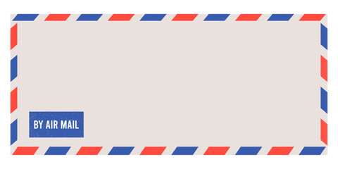 airmail envelope on white background