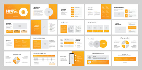 Project Proposal presentation design. Use for Creative keynote presentation background, Proposal Presentation, brochure design, website slider, business proposal. 