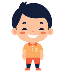 Happiness and cheerfulness boy