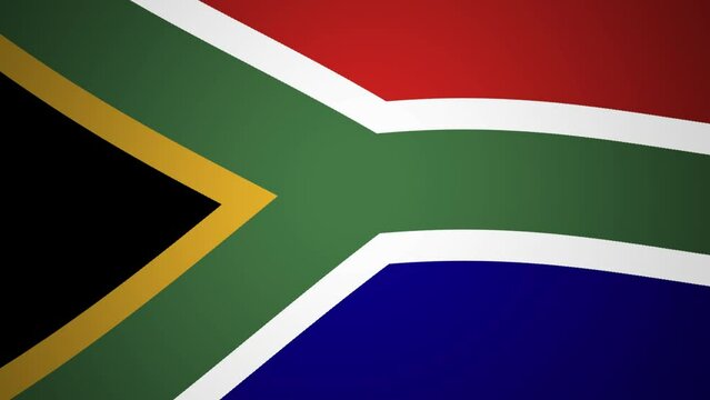South Africa Waving Flag Looping Animation Background