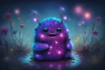 Adorable magical character. Fantasy creature created with Generative AI 