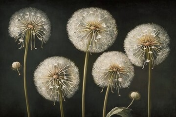 Dandelions created with Generative AI 