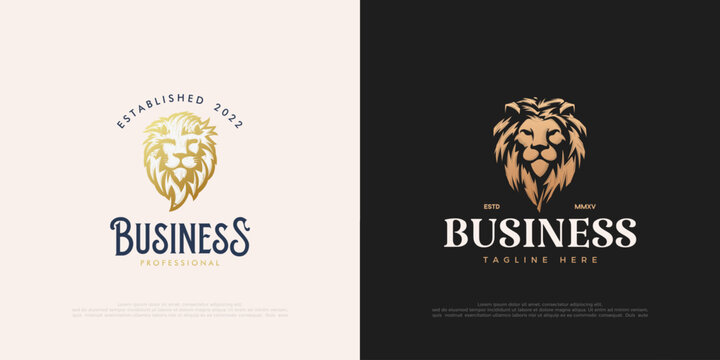 Modern and Elegant Design of Lion Heads. The vector logo for start up companies is very suitable for design with luxury and elegant concepts.