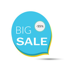 Up to 55 percent off price discount big sale banner.