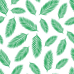 Seamless pattern Tropical leaf palm vector illustration	
