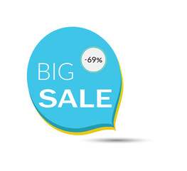 Up to 69 percent off price discount big sale banner