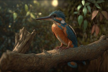 Colibri bird created with Generative AI 