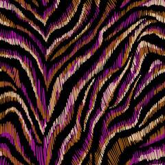 Seamless pattern. Neon digital color. Animal skin  - 588381539