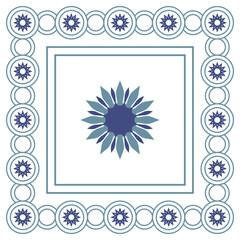 Geometric floor tile pattern