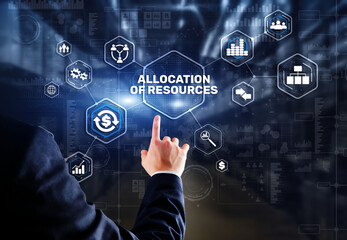 Allocation of Resources. Marketing Planning Strategy Concept. Business Technology