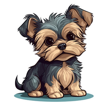 Słodki piesek rasy York Terier