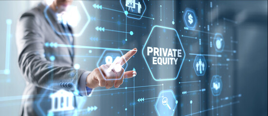 Private equity investment business concept. Technology Internet concept