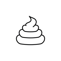 Crap icon. Pile of poo icon vector