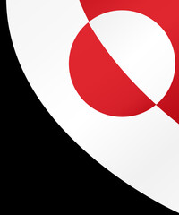 Greenland  flag wave isolated on png or transparent background