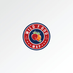 food product and brand name logo design template modern