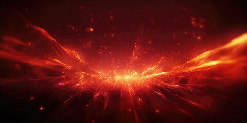 Red futuristic technology background with organic motion. Generative AI