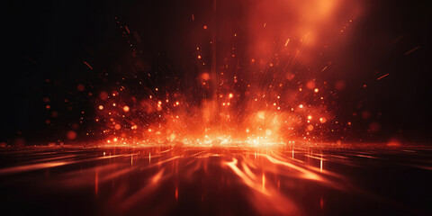 Red futuristic technology background with organic motion. Generative AI