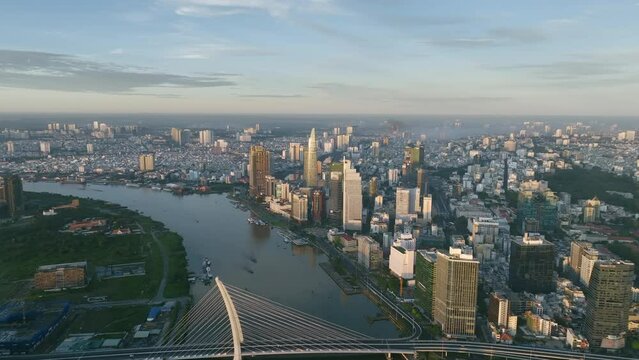 Bach Dang River in Ho Chi MInh City, Viet Nam