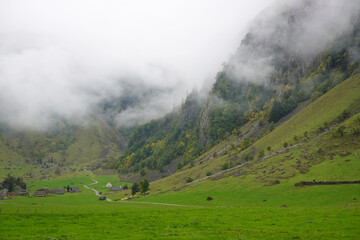 The panorama of the Appenzell Alps, Switzerland