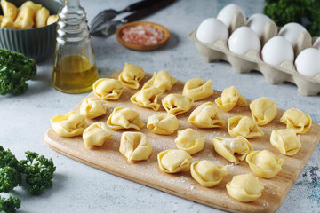 Tortellini - dumplings typical dish from Italian cuisine	