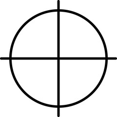Crosshair gun sight vector icons set. Bullseye, target or aim symbol. Futuristic aim pointer. Military rifle scope, shooting mark sign. Targeting, aiming. Archery, hunting vector