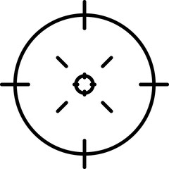 Crosshair gun sight vector icons set. Bullseye, target or aim symbol. Futuristic aim pointer. Military rifle scope, shooting mark sign. Targeting, aiming. Archery, hunting vector