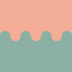 Simple abstract design illustration with pink and turquoise waves - 588392343