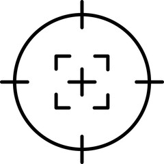 Obraz premium Crosshair gun sight vector icons set. Bullseye, target or aim symbol. Futuristic aim pointer. Military rifle scope, shooting mark sign. Targeting, aiming. Archery, hunting vector
