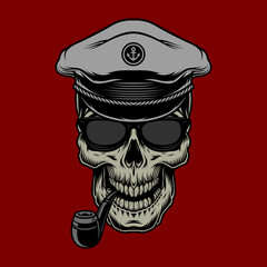 Captain  skull for graphic resource