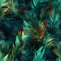 Fototapeta premium seamless texture,pattern,from tropical leaves,summer