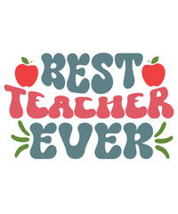 RETRO TEACHER SVG Bundle, School svg, Teach Svg, Back to School svg, Teacher Gift svg, Teacher Shirt svg, Cut Files for Cricut,teacher qoute