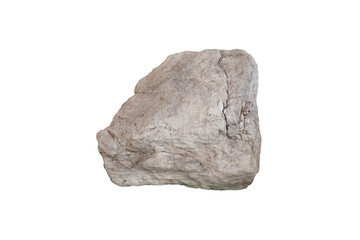 Raw specimen of gypsum rock stone isolated on white background.