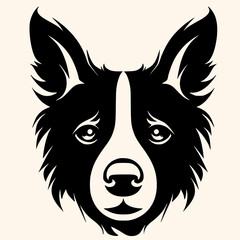 Dog vector for logo or icon, drawing Elegant minimalist style,abstract style Illustration