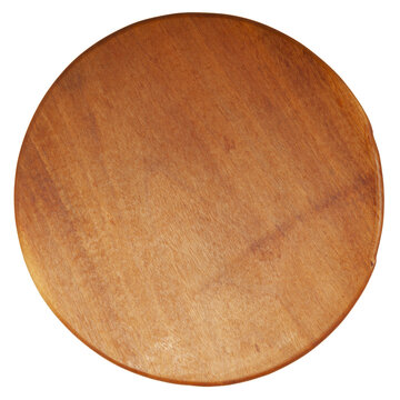 Pizza Wooden Cutting Board Empty. Top View.